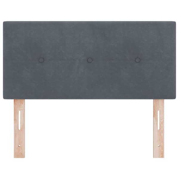 Huvudgavel Mörkgrå 100 cm Sammet
