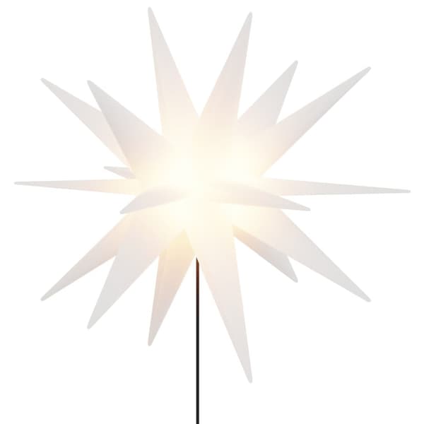 Stjärnor med spett LED 3 st vikbar vit 57 cm