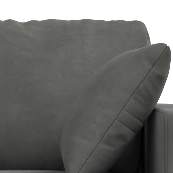 Soffset 2 pcs Mörkgrå 158 x 78 x 80 cm Sammet