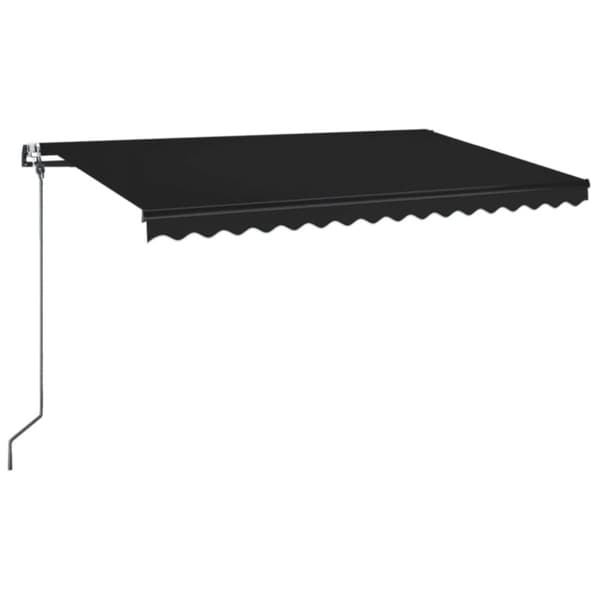 Automatisk markis med vindsensor & LED 450x350 cm antracit