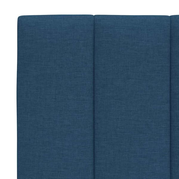 Bed Frame without Mattress "Hanko" Blue 120x200 cm Fabric