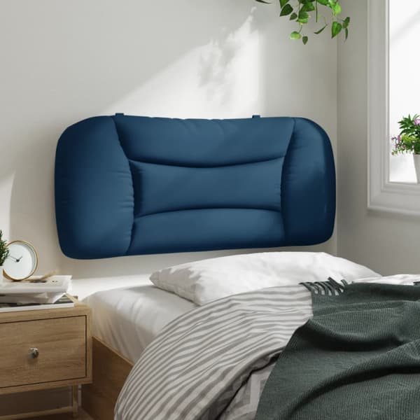 Headboard Cushion "Hvar" Blue 90 cm Fabric