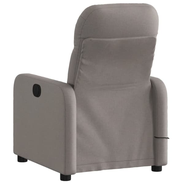 Elektrisk massagefåtölj taupe tyg