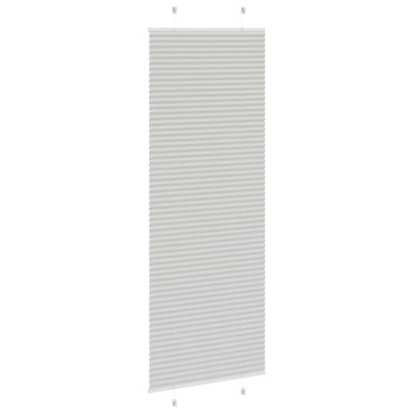 Plisserad persienn ljusgrå 70x200 cm tyg bredd 69,4cm polyester