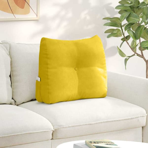 Ryggkudde Gul 60 x 24 x 50 cm Sammet