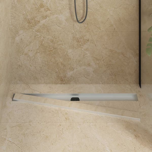 Duschavlopp 2-i-1 med 360° Siphon Silver 100 cm