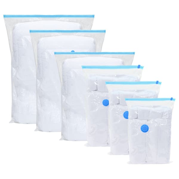 Förvaringspåsar 5 pcs Transparent och Blå 80 x 60 cm