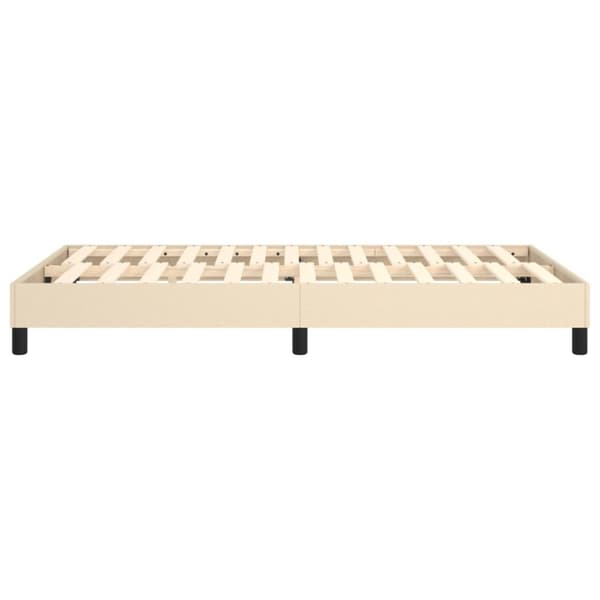 Boxspring-sängram gräddvit 120x200 cm tyg