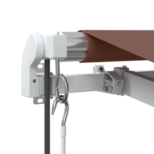Markis automatiskt infällbar brun 500x350 cm