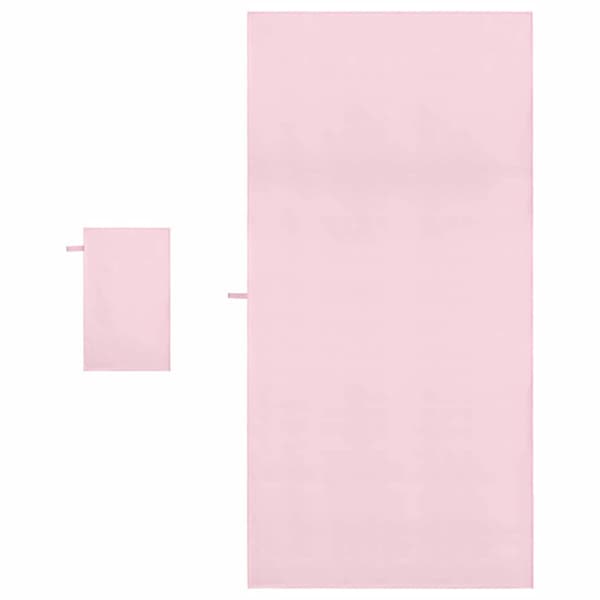 Sporthandduk Set 2 pcs Rosa tyg