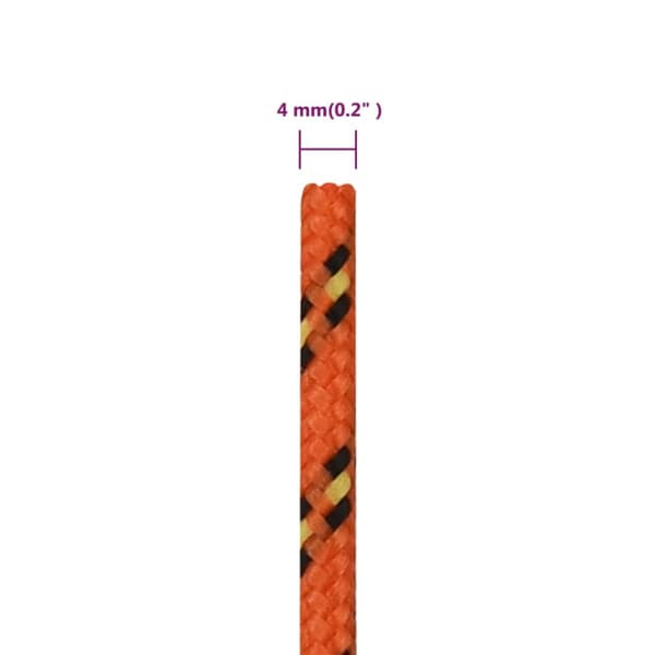 Båtlina orange 4 mm 50 m polypropen