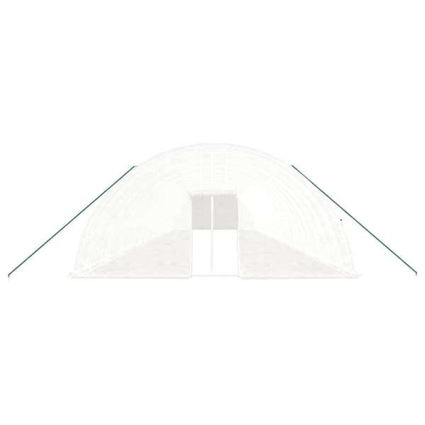 Växthus med stålram vit 144 m² 24x6x2,85 m