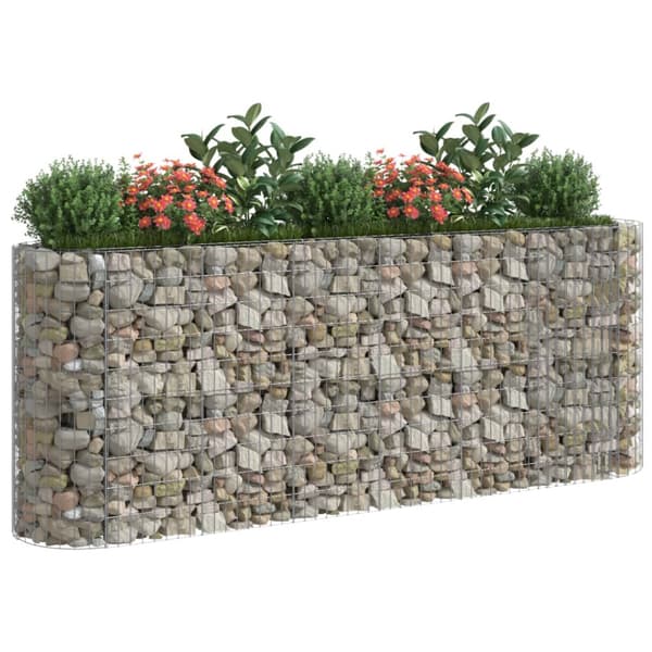 Planteringsgabion galvaniserat järn 260x50x100 cm