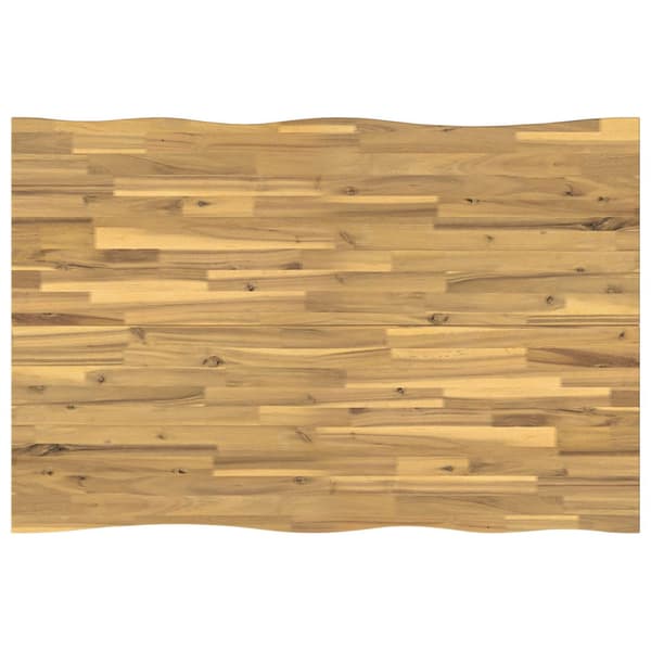120 x 80 x 75 cm Massivt Akaciaträ Vit Rektangulär