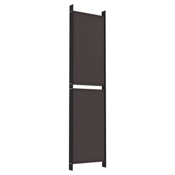 Rumsavdelare 5 paneler brun 250x200 cm tyg