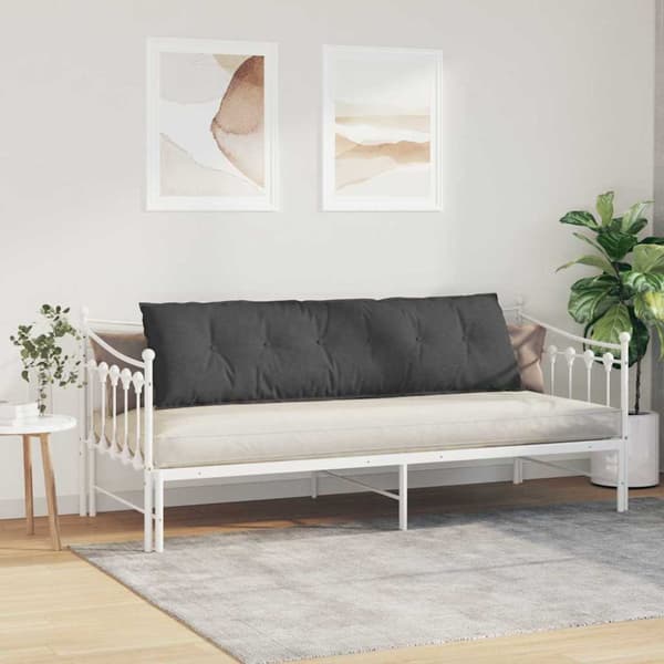Ryggkudde Mörkgrå 180 x 50 cm Kordread tyg