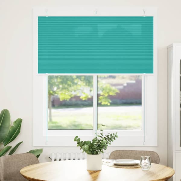 Plisserad persienn bensingrön 120x100 cm tyg bredd 119,4cm
