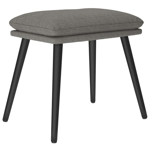 Fotpall ljusgrå 45x29,5x35 cm tyg