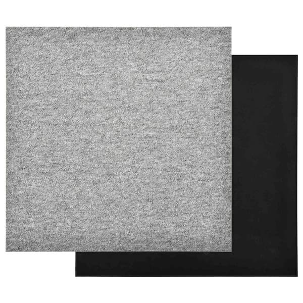 Matta 20 pcs Ljusgrå 50 x 50 cm 100% Polypropen
