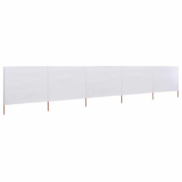 Vindskydd 5 paneler tyg 600x80 cm sandvit