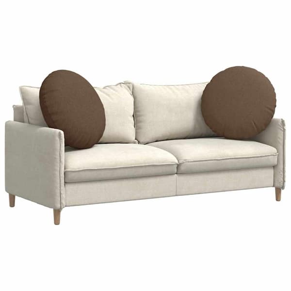 Sittkuddar 2 pcs Brun Ø80 x 29 cm tyg