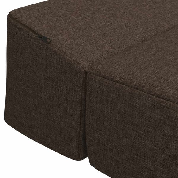 Fällbar Soffbed Taupe 200 x 70 x 15 cm Tyg