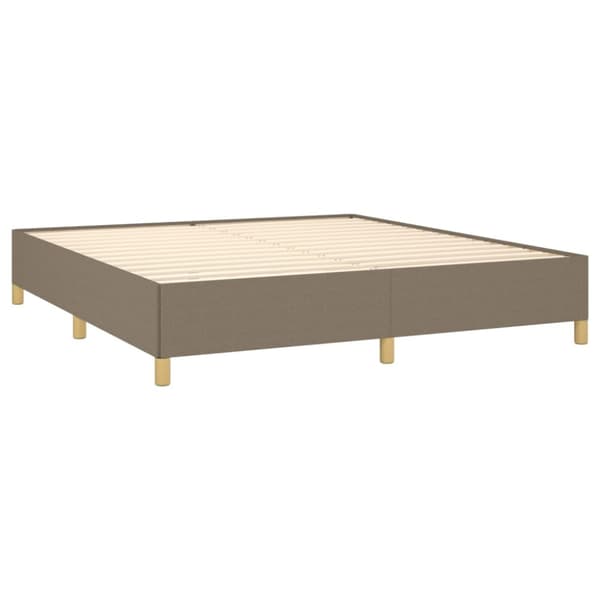Boxspring-sängram taupe 160x200 cm tyg