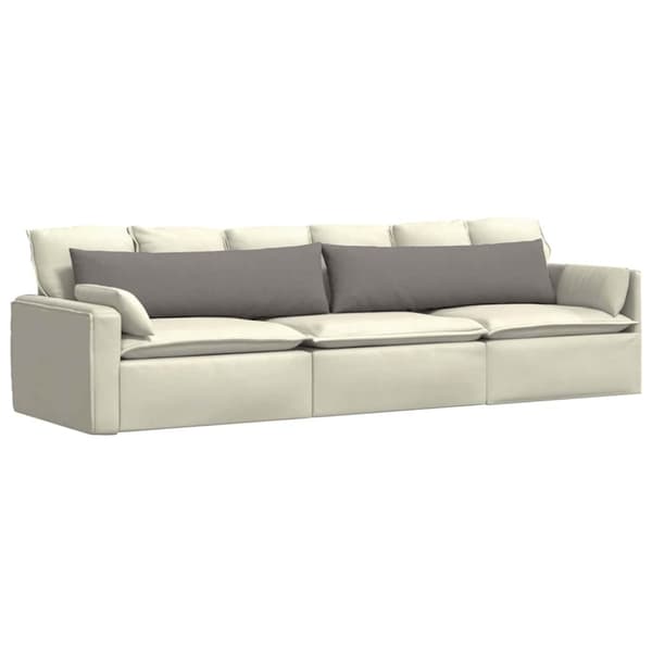 Sofakuddar 2 pcs Taupe 145 x 40 cm tyg