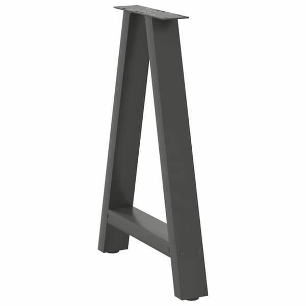 Matbordsben A-formade 2 st antracit 60x(72-73) cm stål