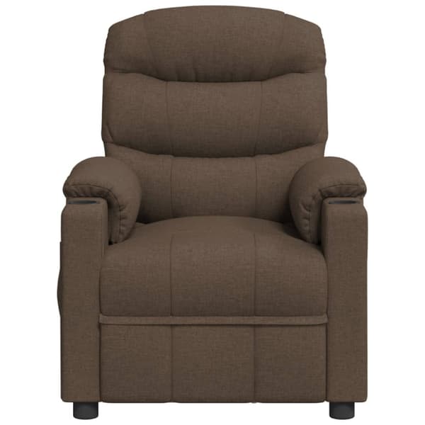 Massagefåtölj brun tyg