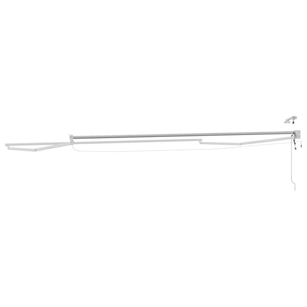 Elektrisk utdragbar markisram Vit 4 × 3 m Aluminium