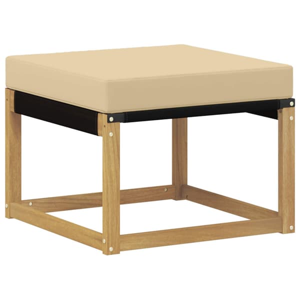 Utomhussoffset med kudde 7 pcs Vit och Beige
