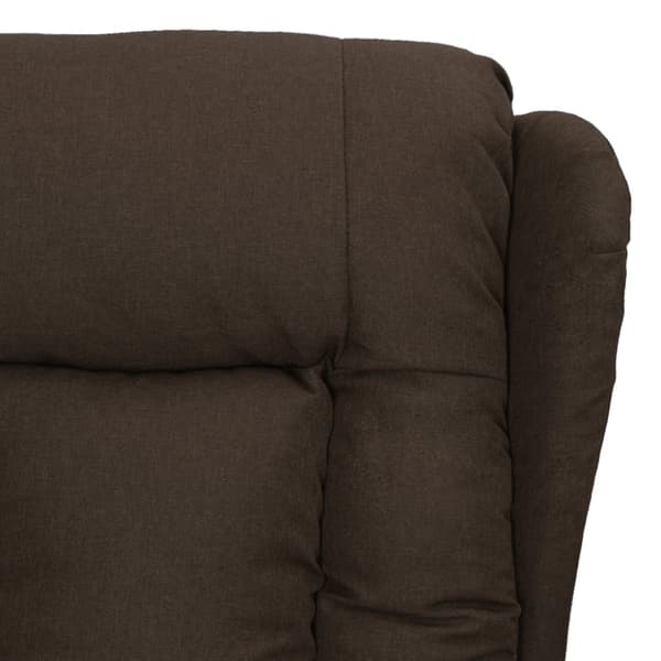 Reclinerfåtölj mörkbrun tyg