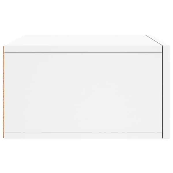 Väggmonterat sängbord vit 35x35x20 cm