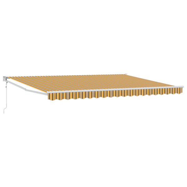 Utfällbar markis Flerfärgsdesign 450 × 300 cm