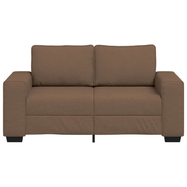 2-sitssoffa brun 160x77x82 cm tyg