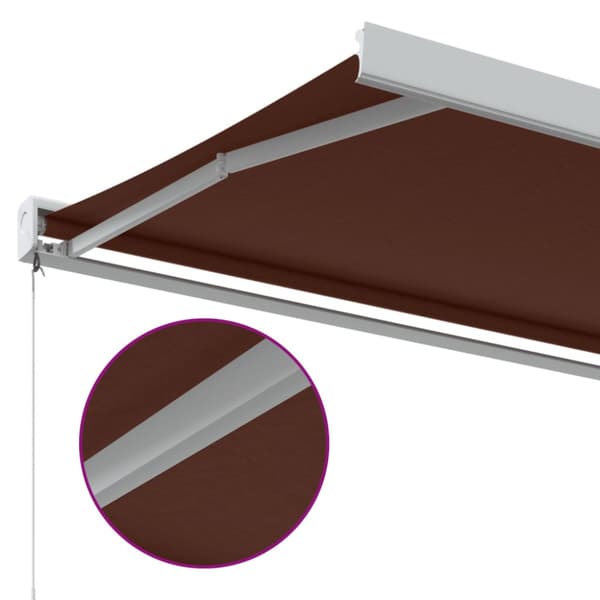 Markis manuellt infällbar 500x300 cm brun