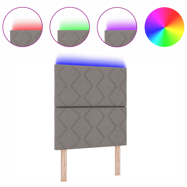 LED huvuddyna Taupe tyg