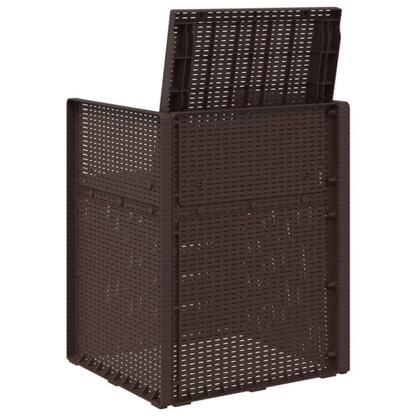 Trädgårdsmatstolar 2 pcs Brun och antracit PP