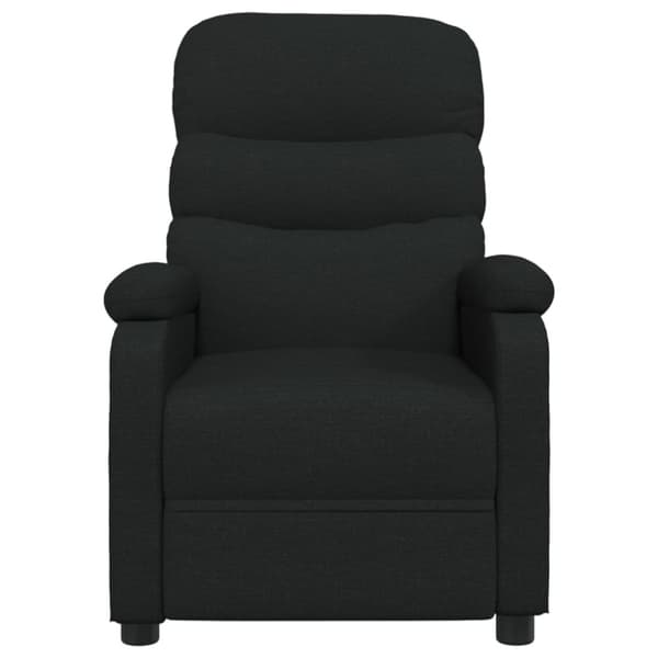 Elektrisk massagefåtölj svart tyg
