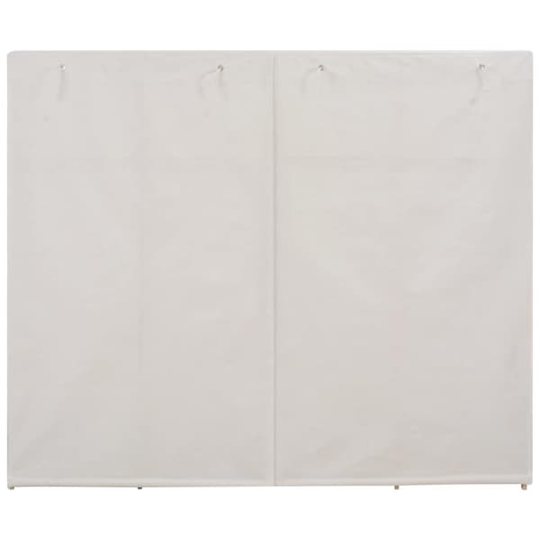 Garderob 200x40x170 cm vit tyg