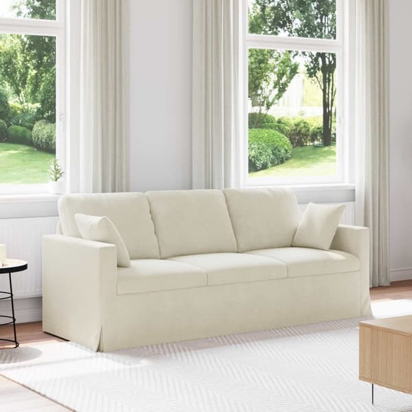 Soffa Kräm 198 x 78 x 80 cm Sammet