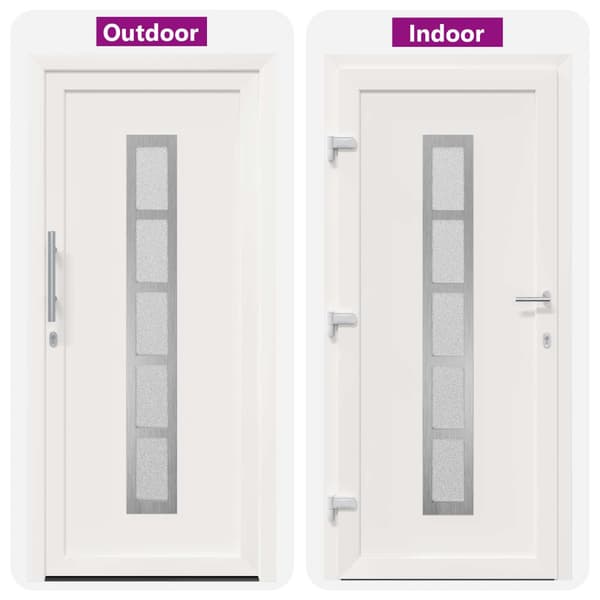 Framdörr Vit 98 x 208 cm PVC