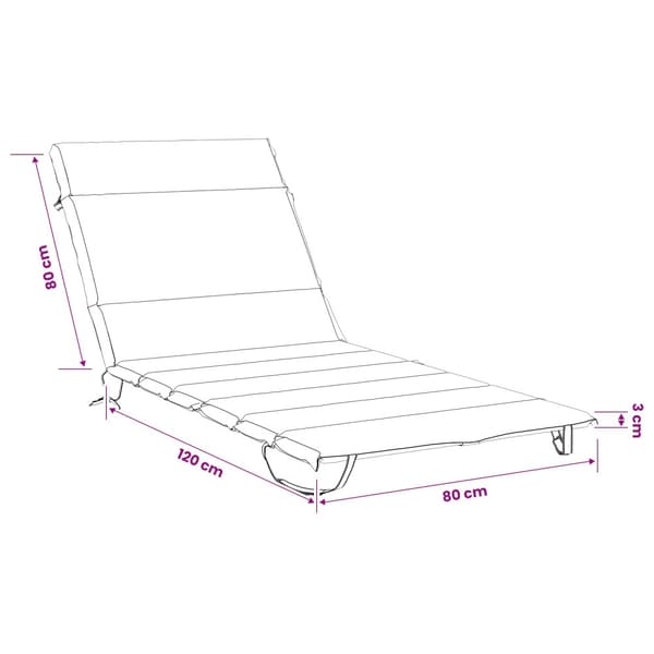 Solstol Kudde GEMERT 100% Polyester Grön 200 x 80 x 3 cm