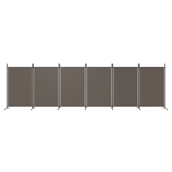 Rumsavdelare 6 paneler antracit 520x180 cm tyg