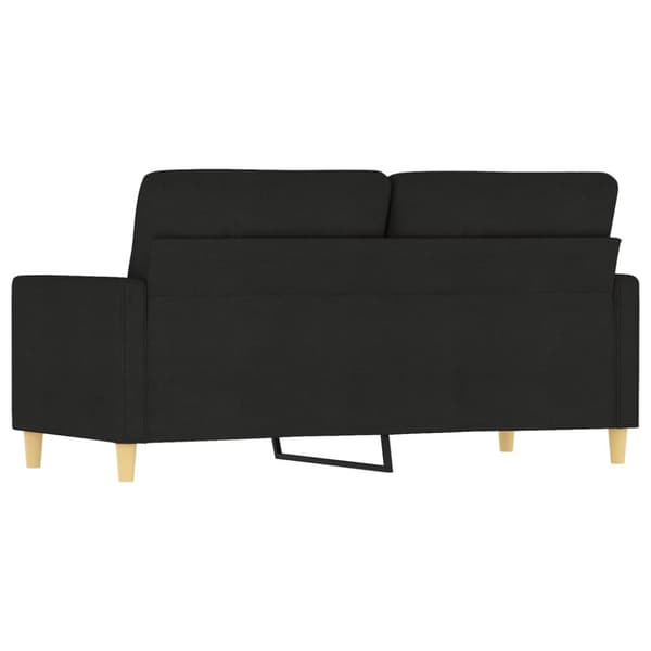 2-sitssoffa svart 140 cm tyg