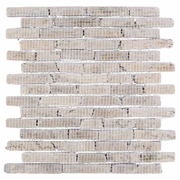 Mosaikplattor Gräddvit 30 x 30 cm Marmor