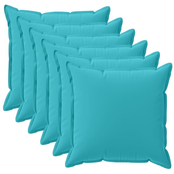 Kuddöverdrag 6 st HOUTEN Turkos 50 x 50 cm Polyester