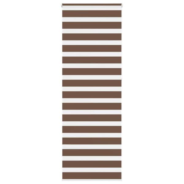 Rullgardin zebra brun 70x230 cm tyg bredd 65,9 cm polyester