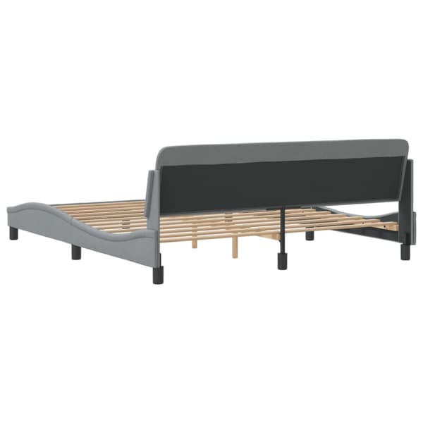 Bed Frame "Dover" Light Grey 180x200 cm Fabric